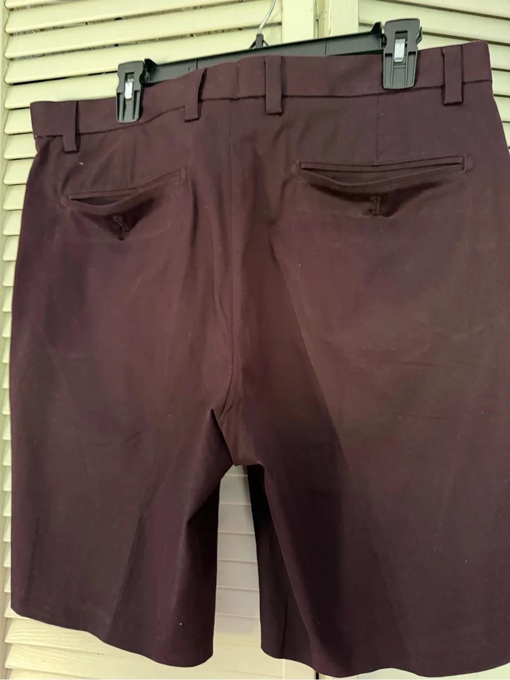 Banana Republic Men's Eggplant color Flat Front Bermuda Shorts